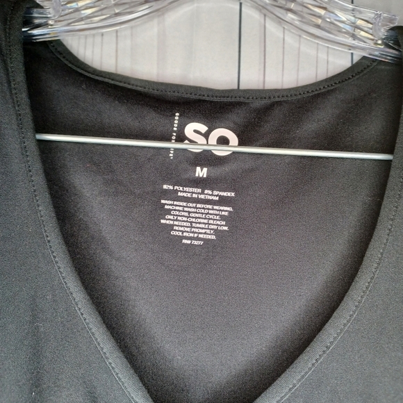 SO Black Luxe Short Sleeve Mini Dress NWT - Picture 2 of 11